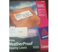 Avery Waterproof Shipping Labels with TrueBlock, 5.5" x 8.5", 100 White Laser Labels (5526)