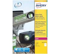 Avery Heavy Duty White Labels Laser Compatible Outdoor Industrial Use L4775-20