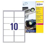 Avery Self Adhesive Weatherproof Parcel Mailing Labels, Laser Printers, 10 Label