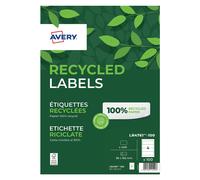 Avery White 192 x 61 mm Self Adhesive Laser Recycled Filing Labels - 4 Per Page