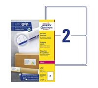 Avery White 199.6 x 143.5 mm Self Adhesive Laser Parcel Labels - 2 Per Page - 10