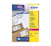 Avery White 199.6 x 143.5 mm Self Adhesive Laser Parcel Labels - 2 Per Page - 25