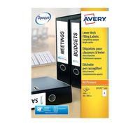 Avery White 200 x 60 mm Self Adhesive Laser & Inkjet Filing Labels - 4 Per Page