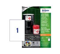 Avery White 210 x 297 mm Self Adhesive Laser & Inkjet Ultra Heavy Duty Labels -