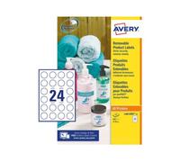 Avery White 37 mm Self Adhesive Laser & Inkjet Removeable Round Product Labels -