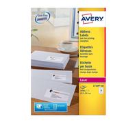 Avery Ultragrip Laser Labels 63.5x38.1mm Wht (Pack of 10500) L7160-500
