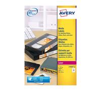Avery White 70 x 52 mm Self Adhesive Laser Media Labels - 10 Per Page - 10 Sheet