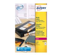 Avery White 72 x 21.2 mm Self Adhesive Laser Media Labels - 24 Per Page - 25 She