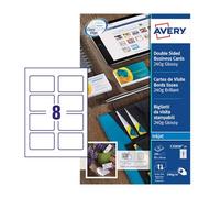 Avery Business Cards 85Mm X 54Mm Inkjet Prints On Both Sides 200 Cards / 25 Shee