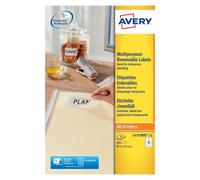 Avery (PACK OF 300) Removable Labels 12 Per Sheet White L4743REV-25 FREE DEL