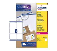 Avery Ts-190133 L7166-250 Blockout Shipping Label, 99.1mm X 93.1mm, White, Pack Of 1500
