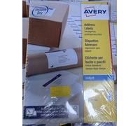 Avery White 99.1x33.9mm Inkjet Address Labels 16 Per Page / 100 Sheets J8162-100