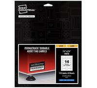 Avery White Asset Tag Labels, 1-1/4" x 2-3/4", Laser Printable Tags, 112 Waterproof Labels (61529)