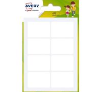 Avery White Paper Labels, 24 x 35 mm, Permanent Adhesive, Rectangular Labels, 48 Labels on 6 Sheets, ETMU48