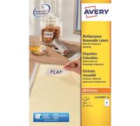 Avery White Removable Labels