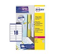 Avery White Self Adhesive Binder Labels 100x30mm Compatible Laser Printable
