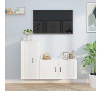 avery wooden entertainment unit wall hung in white