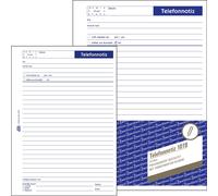 AVERY Zweckform 1019 Telephone Note A5 Tear-Off Pad Glued on Top 50 Sheets White