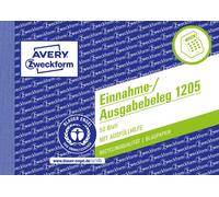 Avery Zweckform 1205 Intake/Output Receipt A6 Landscape with 1 Sheets of Carbon