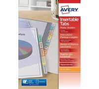 Avery Zweckform 12x Plastic Register 1-12 Divider DIN A4 Folder Tabs Printable