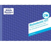 AVERY Zweckform 1311 Weekly Report (A5 Landscape, with 2 Sheets of Blue Paper, T