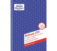 Avery Zweckform 1733 Invoice Small Business (A5, self-Copying, 2x40 Sheets) Whit