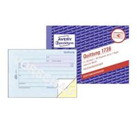 Avery Zweckform 1736-5 A6 Receipt Paper Pad 2x 40 Sheets 5-Pack