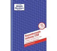 Avery Zweckform 1758 Cash Book DIN A5 Self Duplicating Double Pack of 40 Sheets
