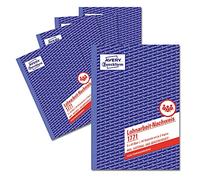Avery Zweckform 1771-5 Contract Work Certificate (A5, Self-Copying, for Germany/Austria, Tested by Legal Experts, for Hourly Recording, 3 x 40 Sheets) White/Yellow/Pink, Pack of 5