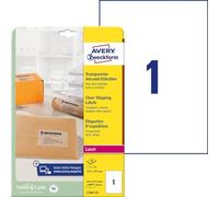 AVERY Zweckform 25 Sheets 210 x 297 mm A4 Printable Self-Adhesive Shipping Labels for Parcels, Parcels and Tubes L7567-25