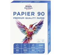 Avery Zweckform 2563 Paper White A4 Blank Woodfree 90 g Premium Quality for Inkjet Laser Photocopier Correspondence Colour Printing 500 Sheets