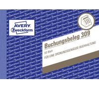 Avery-Zweckform 309 Voucher (A6 Landscape, microperforated, 50 Sheets) White