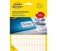 Avery Zweckform 3317 Multipurpose Labels 20 x 8 mm Pack of 2184