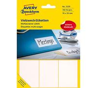 Avery Zweckform 3329 Multi-Purpose Labels 32 Sheets 192 Labels 76 x 39 mm White