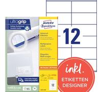 Avery Zweckform 3424-200 Universal Labels 105x48 mm for Inkjet Laser Copy White