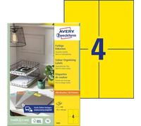 Avery Zweckform 3459 Universal Labels 105 x 148 mm 100 Sheets Coloured Yellow 10