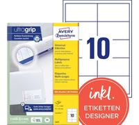 Avery Zweckform 3679 Universal Labels 97x55 mm for Inkjet Laser Copy White