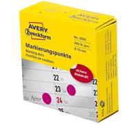 AVERY Zweckform 3850 Self-Adhesive Marking Dots, 800 Pieces (Diameter 10 mm, Adhesive Dots on Roll in Dispenser, Dot Stickers for Colour Coding, Round Stickers for Calendar, Planner and Crafts) Pink