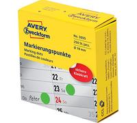 AVERY Zweckform 3855 self-Adhesive Marker dots (Diameter 19 mm, 250 Adhesive dots on a roll in Dispenser, Round Stickers for Calendar, Planners and Crafts), Green