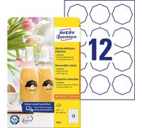 Avery Zweckform 5083 Bottle Labels (3 mm Octagonal A4 120 Labels, Removable, 61