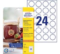 Avery Zweckform 5084 jam Labels (A4, 240 Flower-Shaped Labels, Removable, 40.8 m