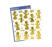Avery Zweckform 52771 Christmas Stickers, Pack of 36 Special Material Engel Gold