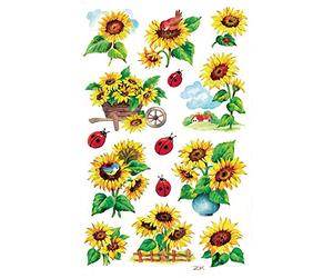 Avery Zweckform 54171 Decoration (Sunflower Paper Material with Glitter 28 Stickers 2 Sheets
