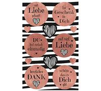 Avery Zweckform 57084 Decorative Stickers Good Wishes (Stickers, Gifts, Cards, Congratulations, Birthday, Celebration, Party, Thank You) Pack of 12
