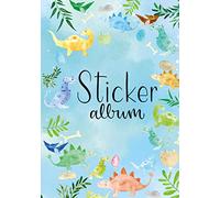 Avery Zweckform 57793 Dino Sticker Album with 16 Blank Pages (A5 Sticker Book for Children, Boys, Album for Collecting, Dinosaur Stickers Scrapbook, Silicone Paper Blank, Children's Birthday, Gift