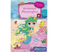 AVERY Zweckform 57796 Children's Sticker Book Mermaid with 112 Stickers, 5 Game Worlds and 2 Colouring Pictures (Play Book for Children, Girls, Designed Paper Pages, A5, Mermaids, Children's Birthday)