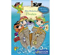 AVERY Zweckform 57797 Children's Sticker Book Pirate with 112 Stickers, 5 Game Worlds and 2 Colouring Pictures (Play Book for Children, Boys, Designed Paper Pages, A5, Pirate, Children's Birthday Gift)