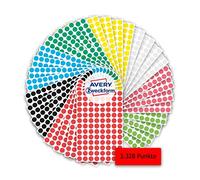 Avery Zweckform 59994 Adhesive Dots 3.328 Pieces (self-Adhesive Marking dots, Diameter 8 mm, 416 Adhesive dots per Colour, 8 Colours, Round Stickers for calendars, Planners and Crafts, Paper, Matte)