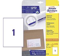 AVERY Zweckform 6119 Universal Etiketten (25 plus 5 Klebeetiketten extra, 210x29