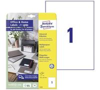 Avery-Zweckform 6125 All-purpose labels 210x297mm White Paper Perm...